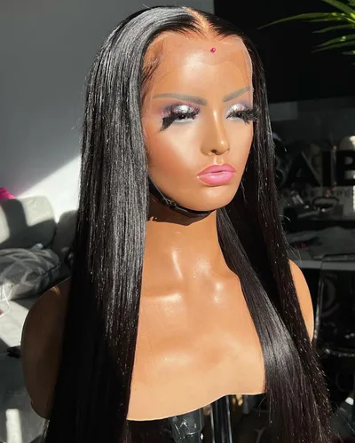 Vista 57 de BEEOS - Peluca frontal encaje HD 13x6 ondas corporales densidad 180% cabello humano nudos decolorados 18 pulgadas