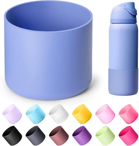 Vista 71 de Bota de silicona para botella de agua Owala de 14 onzas, 16 onzas, 24 onzas, 32 onzas, 40 onzas, funda protectora antideslizante para botella