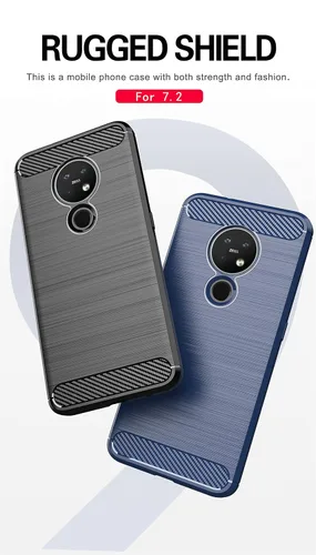 Vista 7 de Asuwish Funda compatible con Nokia 6.2/7.2 y protector de pantalla de vidrio templado, accesorios de celda, funda protectora de TPU suave, fundas