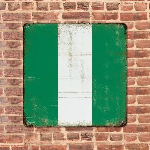 Vista 19 de Letrero de metal con bandera internacional del país, bandera de Senegal, regalo de bandera de Senegal, letreros de aluminio desgastados, decoración
