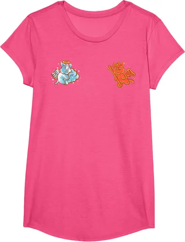 Vista 66 de Camiseta de gato ángel y diablo sentado en tu hombro Nerd Kitten, Negro