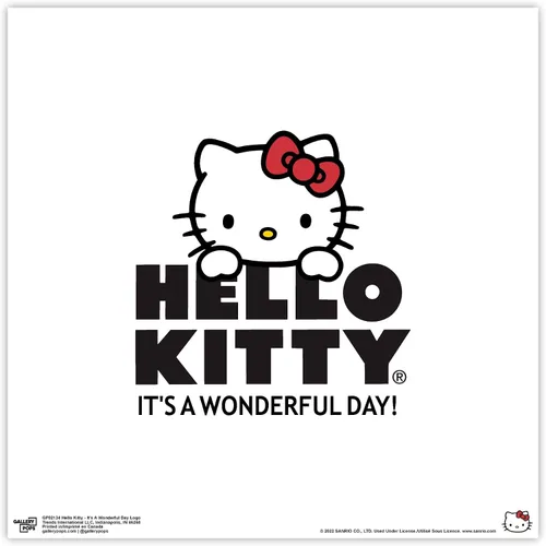 Vista 9 de Trends International Gallery Pops Hello Kitty - Póster de pared con logotipo de It's A Wonderful Day, 12 x 12 pulgadas, versión de marco negro