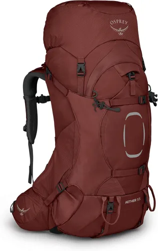 Vista 6 de Osprey Aether 55L Mochila de mochilero para hombre, color negro, pequeño/mediano