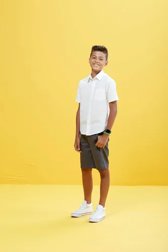 Vista 4 de French Toast Niños Pequeños S/S Camisa abotonada 2-Blanco