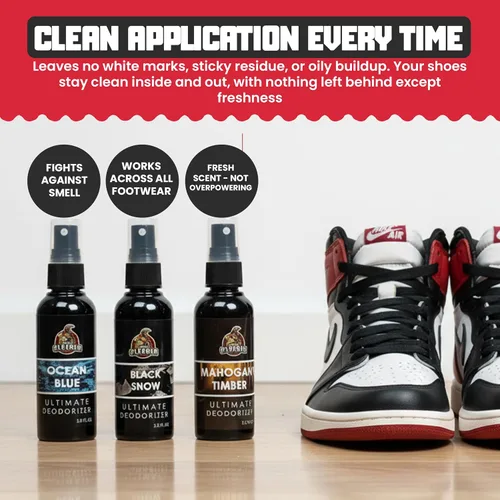Vista 4 de Spray desodorizante para zapatos Eliminador de olor de los pies desinfectante, ambientador para zapatillas, bolsas de gimnasio y casilleros Para