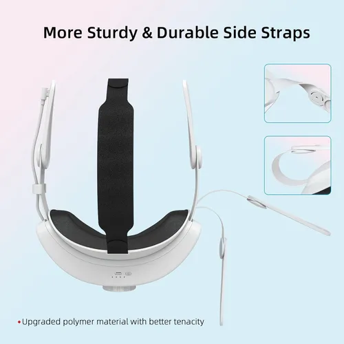 Vista 2 de Head Strap with Battery for MetaOculus Quest 3,6000mAh Fast Charging VR Power,Adjustable Elite Strap Replacement Accessories for OculusMeta Quest 3
