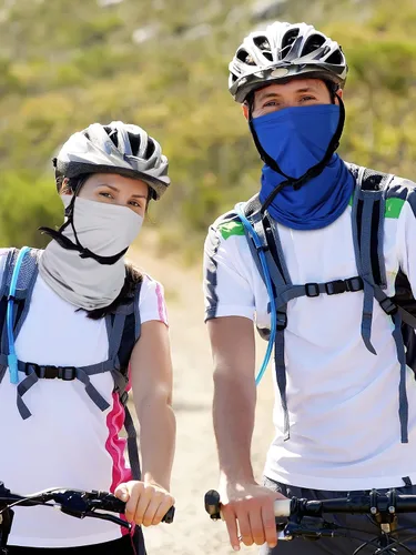 Vista 2 de 3 piezas de protección solar para hombre, bandana para el cuello, transpirable, ajustable, protector solar para exteriores, para pesca, ciclismo