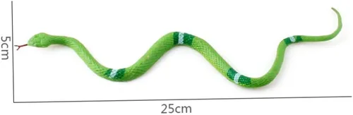 Vista 2 de Rubber Snake Realistic Snake Toy Rainforest Reptile for Party Favors Garden Props 12 Pcs