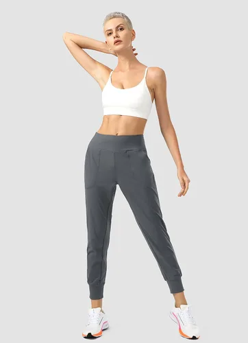 Vista 5 de Soothfeel - Pantalones deportivos para mujer con bolsillos de cremallera y cintura alta, pantalones deportivos para entrenamiento y yoga