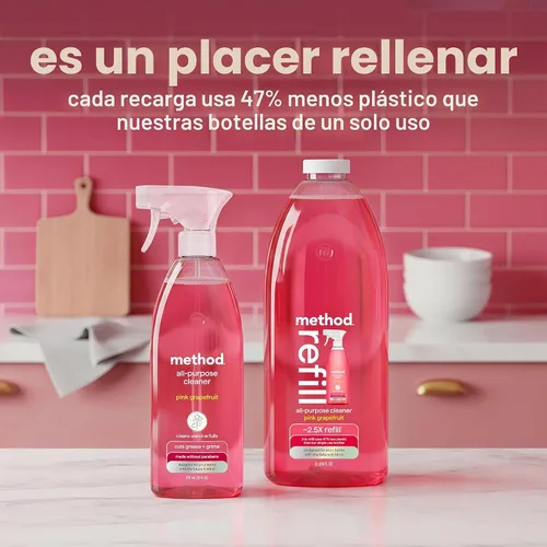 Vista 8 de Method Spray de limpieza para el hogar de pomelo rosa, 28 FZ
