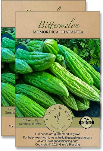 Vista 7 de Gaea's Blessing Semillas – Semillas de melón amargo – Semillas de calabaza amarga herencia de melón amargo sin OMG con instrucciones de siembra