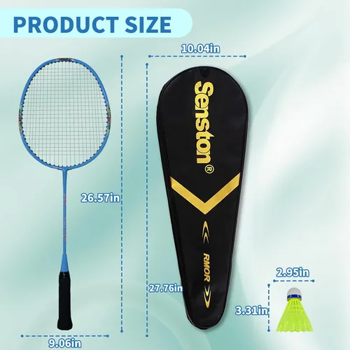 Vista 5 de Senston Juego de raqueta de bádminton para niños, raqueta de bádminton, juguetes deportivos de raqueta al aire libre para niños