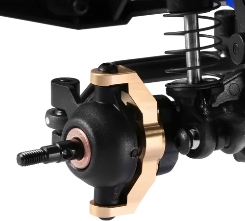 Vista 4 de Bloques de ruedas de latón Piezas de actualización de C-Hubs para TRX-4M 1/18 RC Crawler Car Contrapeso frontal total de 0.32 onzas, 2