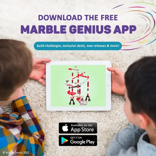 Vista 6 de Marble Genius Juego de carreras de Marble Run: 125 piezas Marble Run Racing Set Juguetes para niños, Bloques de construcción de torre de laberinto