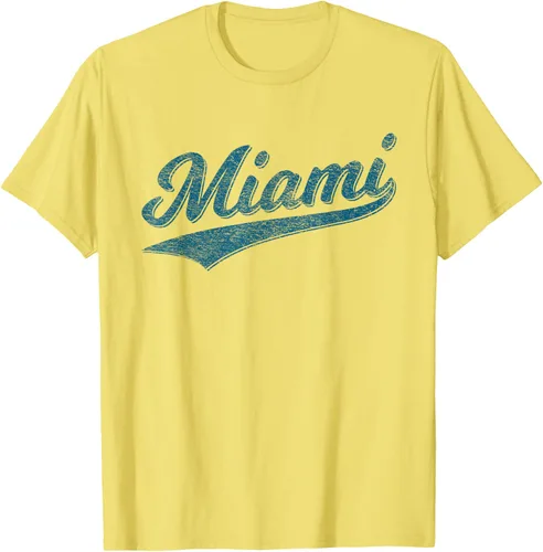 Vista 23 de Camiseta de estilo vintage de Miami Florida VARSITY SCRIPT Sports, gris, S
