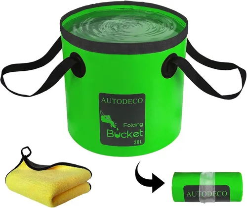 Vista 12 de Cubo plegable Contenedor de 5 galones Cubo de agua plegable Lavabo portátil 20L