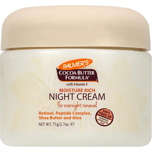 Vista 4 de Palmer's Night Cream, fórmula de manteca de cacao rica en humedad (2.7 onzas) Non Comedogenic Overnight Renewal Suitable for Sensitive Skin