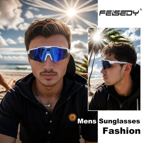 Vista 3 de FEISEDY Gafas de sol deportivas polarizadas para jóvenes, gafas de sol de ciclismo para niños, gafas de béisbol deportivas para niños y niñas de 8 a