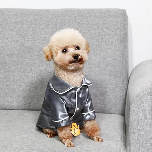 Vista 4 de Dog Pajamas Soft Silk Shirts Loungewear Puppy Pajamas Pet Clothes Comfortable Breathable French Bulldog Yorkie Shih Tzu Pjs Outfit