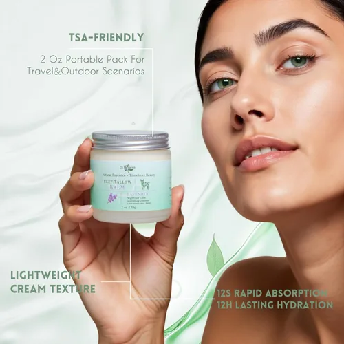 Vista 4 de Sarga de ternera para la piel: hidratante facial de sarga batida para calmar y calmar la noche, 100% orgánico, puro natural, textura crema hecha a