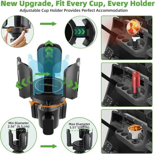 Vista 2 de Roykaw Soporte universal para calentador de carrito de golf, apto para tanque de 1 libra y botella de agua, soporte ajustable expandible