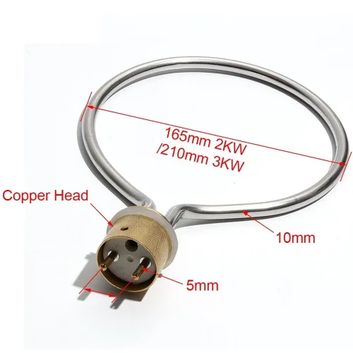 Vista 4 de Round Head Ring Type High Pressure Pot Heating Tube Pressure Cooker Electric Heater Ring 220V 2KW/3KW