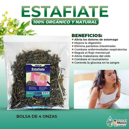 Vista 3 de Estafiate Estefiate Hierbas/Té 4 oz-113g Mejora la Digestión, Hierbas Secas Hojas