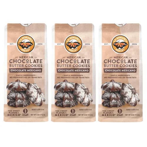Vista 17 de Galletas de mantequilla mexicanas, 3.6 onzas (paquete de 3), hechas con mantequilla real e ingredientes simples por La Monarca Bakery