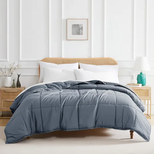 Vista 24 de Edredón ligero Southshore Fine Linens Vilano Springs, Microfibra, Gris Acero, Full/ Queen