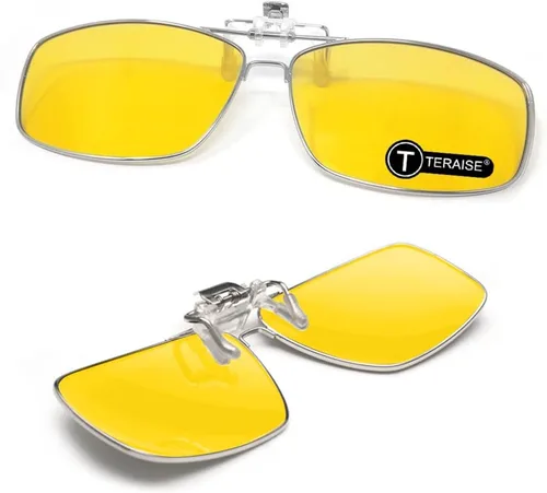 Vista 8 de TERAISE Gafas de sol polarizadas con clip con función abatible, adecuadas para conducir deportes