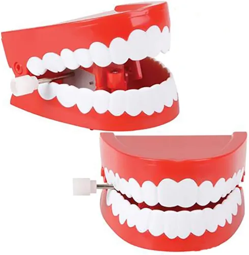Vista 2 de The Dreidel Company Juguetes de dientes que muerden y parlotean los dientes para niños, recuerdos de fiesta de cumpleaños, regalos novedosos