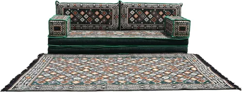 Vista 13 de arabicsofa Asiento de sofá tradicional de Oriente Medio, cojín modular hecho a mano con almohadas de respaldo