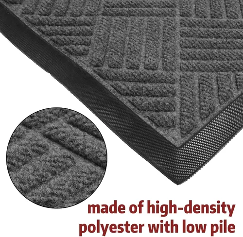 Vista 4 de tonchean Tapete para puerta delantera, 3 x 5 pies, resistente, para Gris