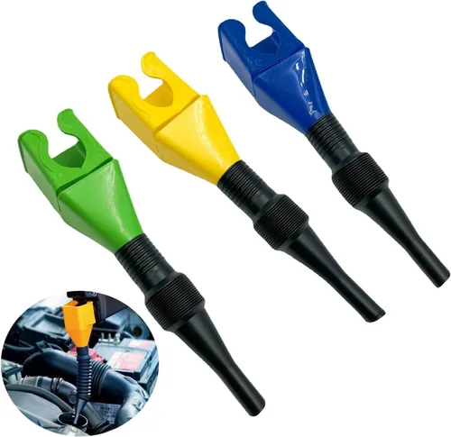Vista 10 de Embudo de plástico retráctil para cambio de aceite para automóviles y motocicletas (A-Blue+White)