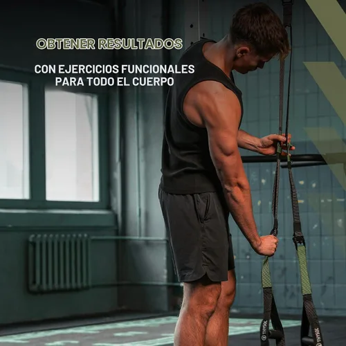 Vista 5 de THYSOL® Resistance Trainer Pro Xtreme Straps Army Juego de entrenamiento de cabestrillo con anclaje de puerta ajustable Entrenamientos