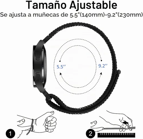 Vista 5 de Correa de repuesto para Garmin Vivoactive 4 Watch Bands/Garmin Forerunner 255/265/Forerunner 935/945, correas deportivas de nailon para Garmin Venu