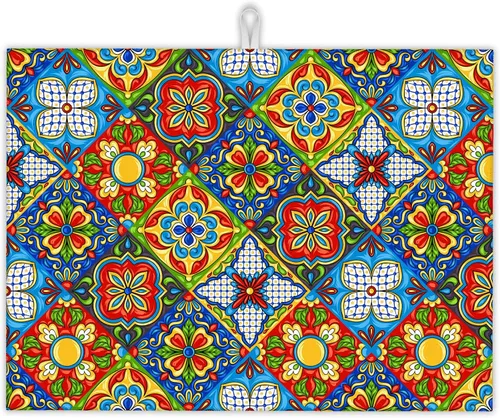 Vista 15 de Tapete de secado de platos de dalia blanca y negra para decoración de encimera de cocina, almohadilla geométrica para secado de platos, microfibra