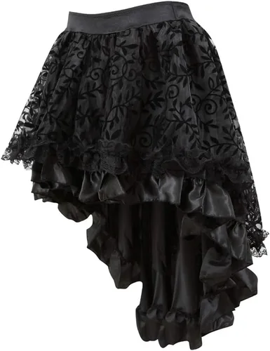 Vista 2 de Zhitunemi Disfraz steampunk de talla grande para mujer, vestido de pirata, falda renacentista, trajes altos y bajos, trajes de salón para niña