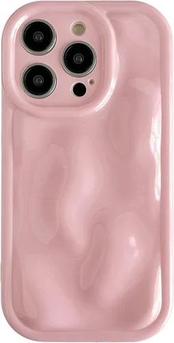 Vista 11 de Caseative Funda para iPhone 14 Pro, color negro Suavidad de la galjanoplastia de cromo del patrón de la burbuja del meteorito de la onda