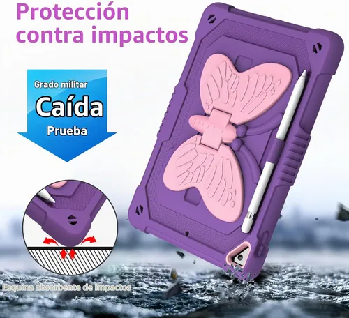 Vista 6 de VOFUOE - Funda para iPad de 9ª, 8ª y 7ª generación, para iPad 10.2, color morado