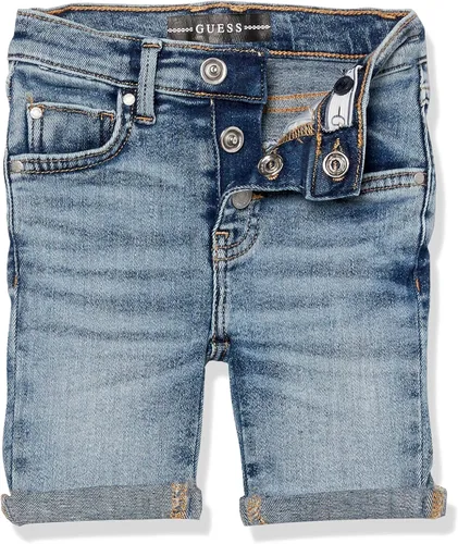 Vista 2 de GUESS Bermudas de mezclilla elásticas a presión para niñas