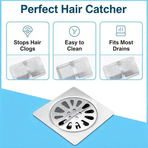Vista 3 de 30pcs Disposable Shower Drain Hair Catcher Mesh Stickers