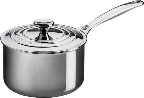 Vista 4 de Le Creuset Cacerola de acero inoxidable de tres capas de 2 cuartos de galón
