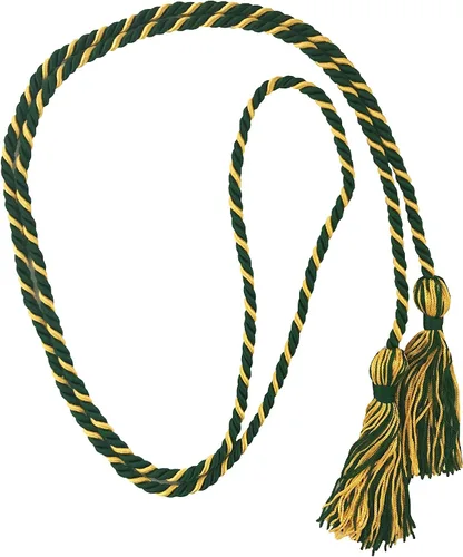 Vista 85 de Cordón de honor de graduación para graduaciones universitarias, escuela secundaria y más duradero y brillante (oro antiguo) - Paquete de 10