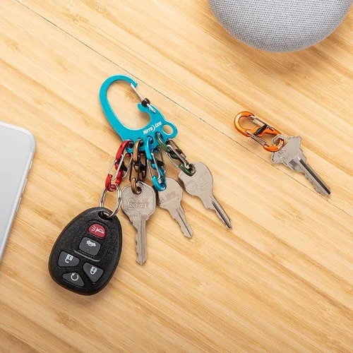 Vista 20 de Nite Ize Bigfoot Locker KeyRack - Soporte de acero inoxidable para coche, casa y otras llaves - Mosquetón con S-Biners - Capacidad para 15 llaves a