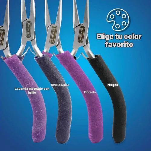 Vista 6 de Beadalon Kit de alicates de la serie Designer - Nariz de cadena, azul Azul oscuro