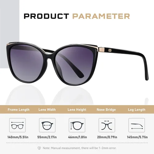 Vista 69 de Gafas de sol de moda ojo de gato para las mujeres moda Cateye UV400 protección gafas CL22017