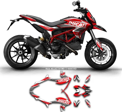 Vista 19 de Kit de adhesivos personalizados para Hypermotard Hyperstrada 821 2013 2014 2015 2016, DCTHYMS1318003-KO