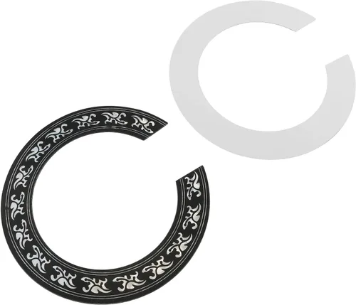 Vista 4 de E-outstanding 2 calcomanías autoadhesivas para guitarra con incrustaciones de roseta, para repuesto de piezas de guitarra clásica, 39 pulgadas