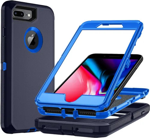 Vista 11 de Funda para iPhone 7/8Plus, iPhone 8 Plus y 7 Plus, resistente protección para teléfono, a prueba de golpes, a prueba de polvo, a prueba de caídas
